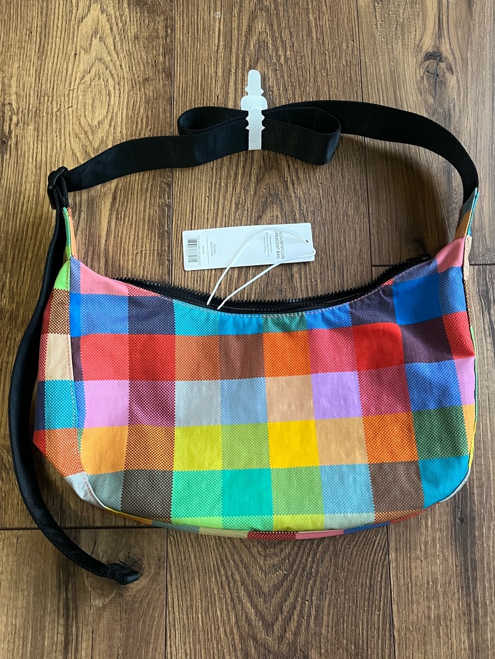 BAGGU Madras Medium Crescent BNWT - Picture 2 of 11